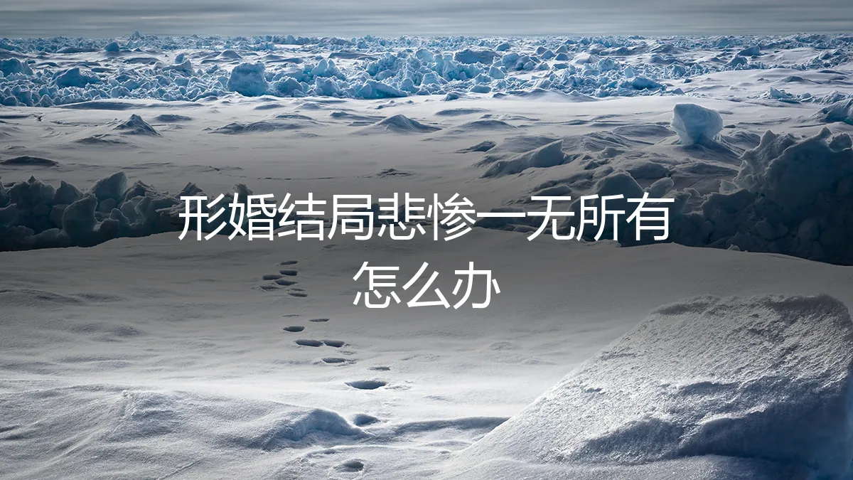 形婚结局悲惨，面临一无所有困境如何破局？