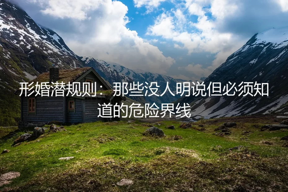 形婚潜规则：那些没人明说但必须知道的危险界线