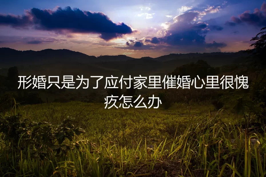 一场为愧疚而演的戏：当形婚只为应付催婚