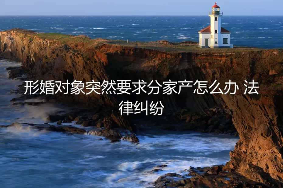 形婚对象突然要求分家产?法律纠纷风险与应对全解析