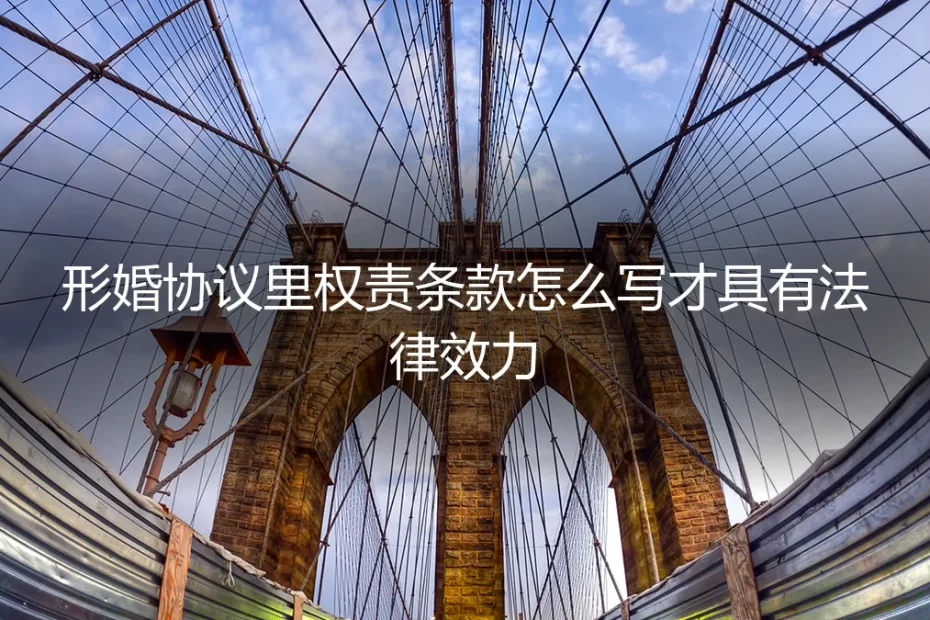 形婚协议权责条款避坑指南:如何撰写具有法律效力的核心条款