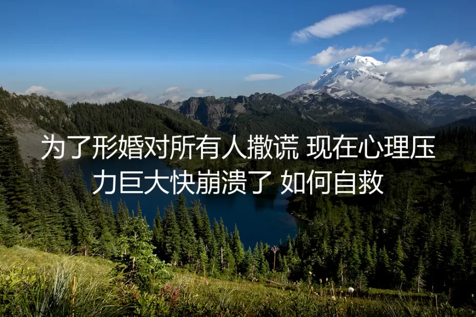 形婚谎言下的心理重压:如何自救与重建内心秩序
