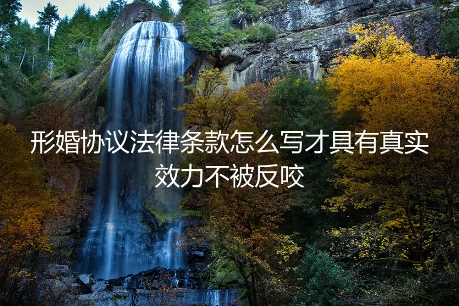 形婚协议法律条款撰写指南:如何确保真实效力,规避反咬风险
