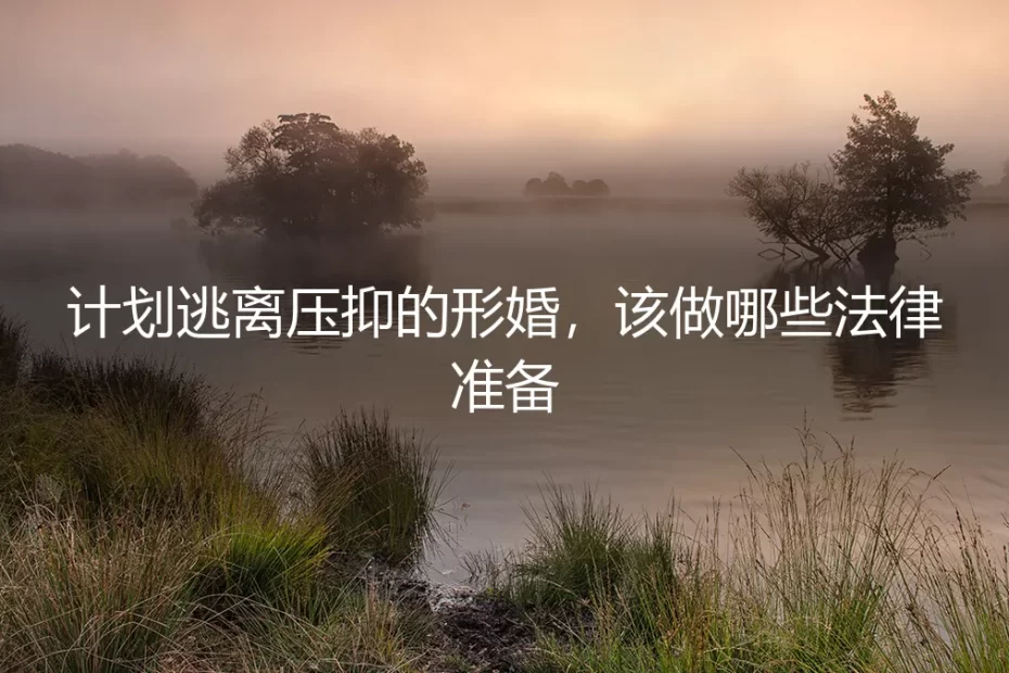 计划逃离压抑的形婚?一份必须做的法律准备与风险规避指南