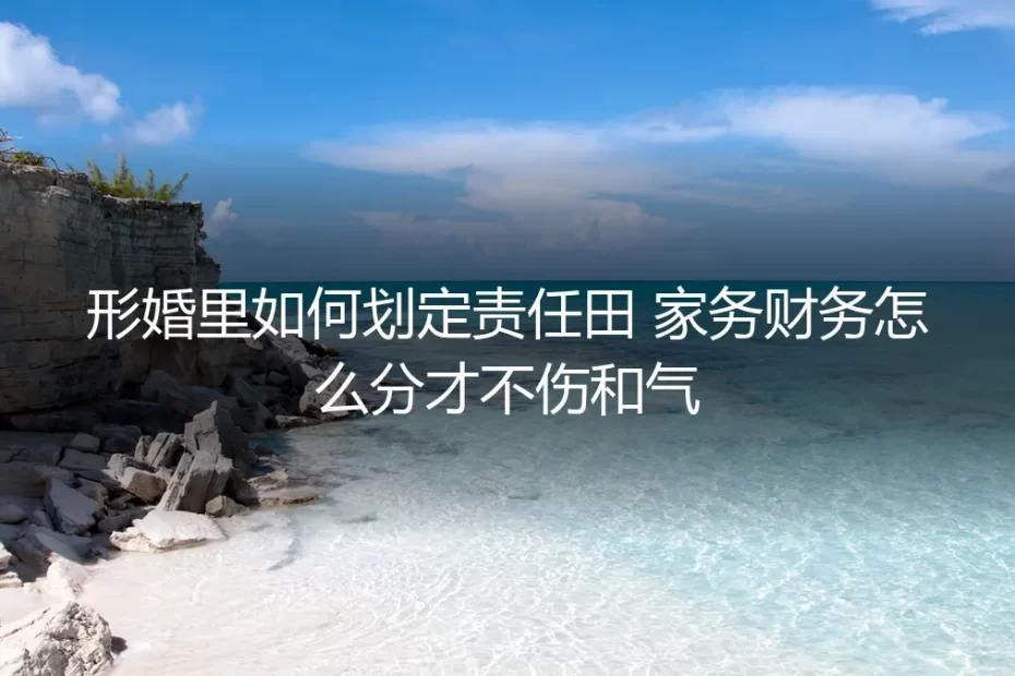 形婚避坑指南：如何划定责任田，家务财务怎么分才不伤和气