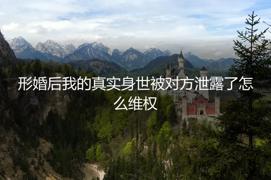 形婚协议被撕毁：当我的真实身世被“配偶”泄露后，如何维权与止损