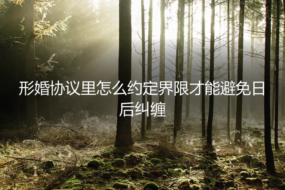 形婚协议避坑指南:如何清晰约定界限,避免日后纠缠不休?