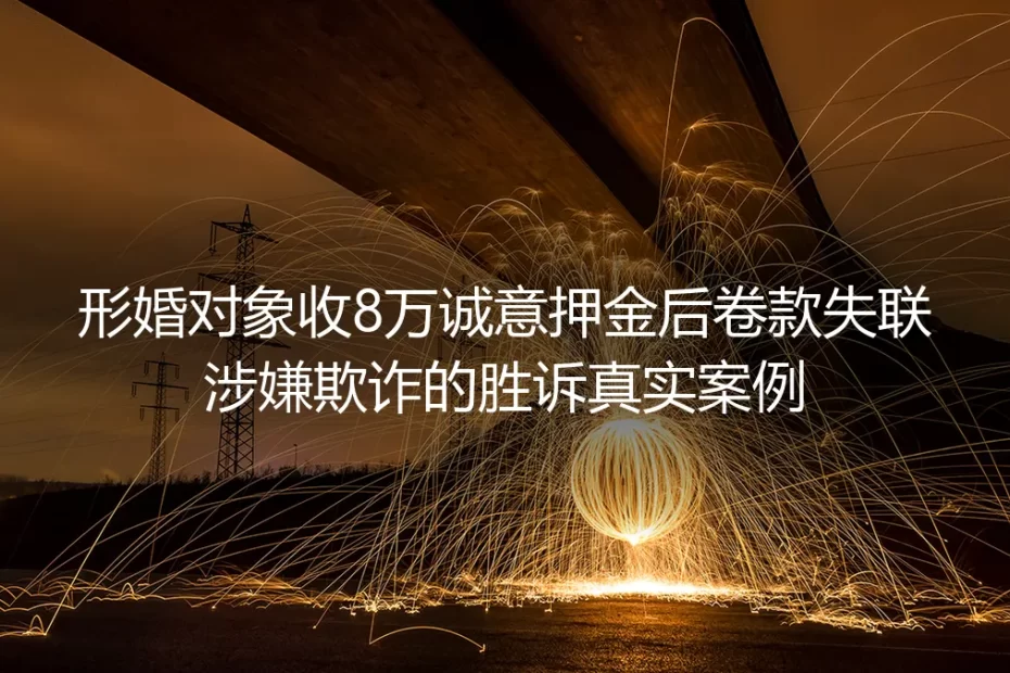 形婚付8万诚意金遭卷款失联:法院判欺诈全额返还的真实案例剖析