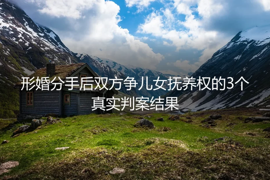 形婚分手后双方争儿女抚养权?3个真实判案结果拆解判决逻辑与应对方案