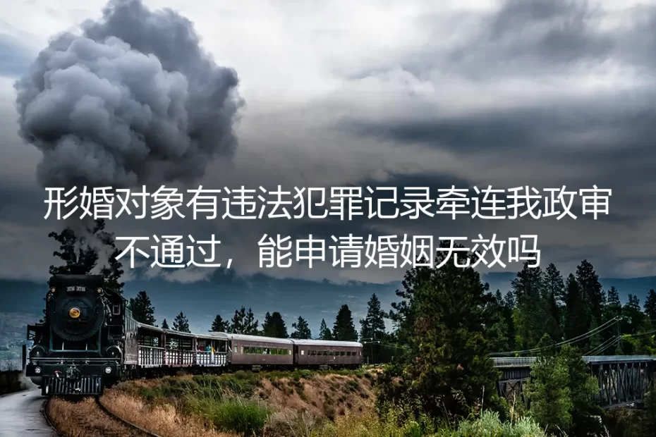 形婚深度答疑：对象有案底牵连政审不通过，能申请婚姻无效吗？