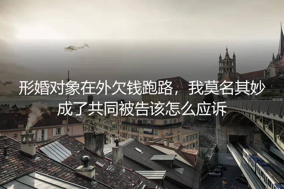 形婚共同债务FAQ:对象欠钱跑路成共同被告如何应诉
