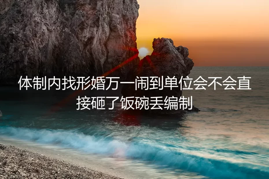 体制内形婚核心答疑：闹到单位真的会砸饭碗丢编制吗？