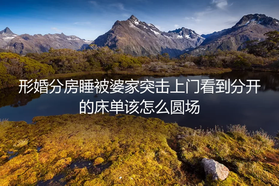 形婚深度答疑:分房睡被婆家撞破分床痕迹的圆场方法与风险防控
