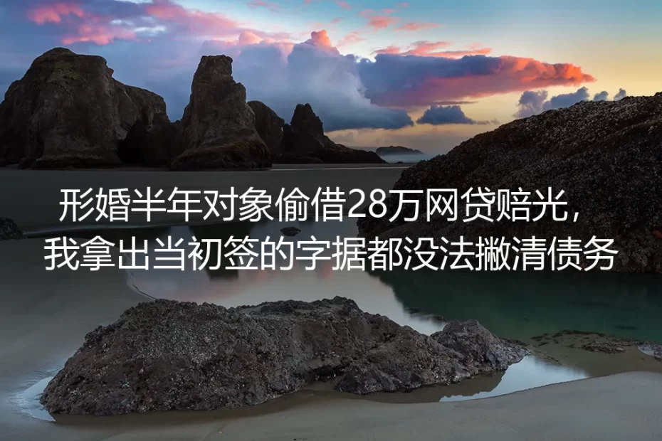 形婚半年被牵连28万网贷：为什么签了私下字据还是躲不掉共同债务？