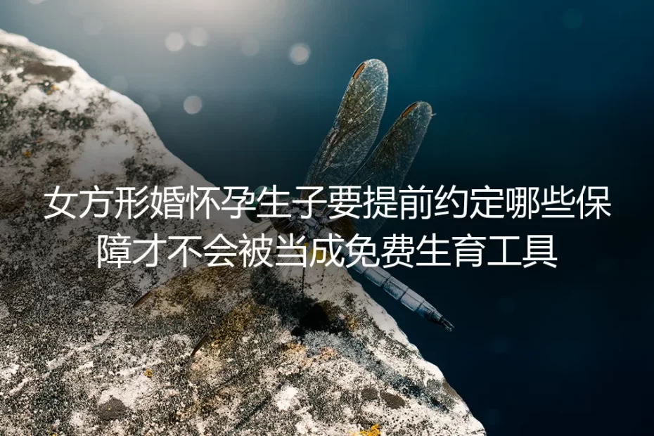 女方形婚怀孕生子保姆级指南:提前约定这些保障,绝不做免费生育工具