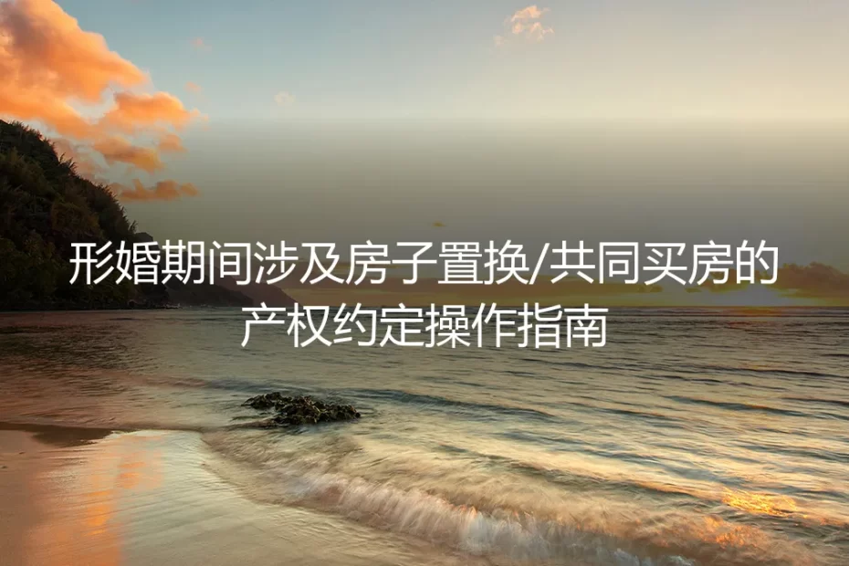 形婚房产处置保姆级实操指南：置换/共同买房的产权约定全流程避坑手册