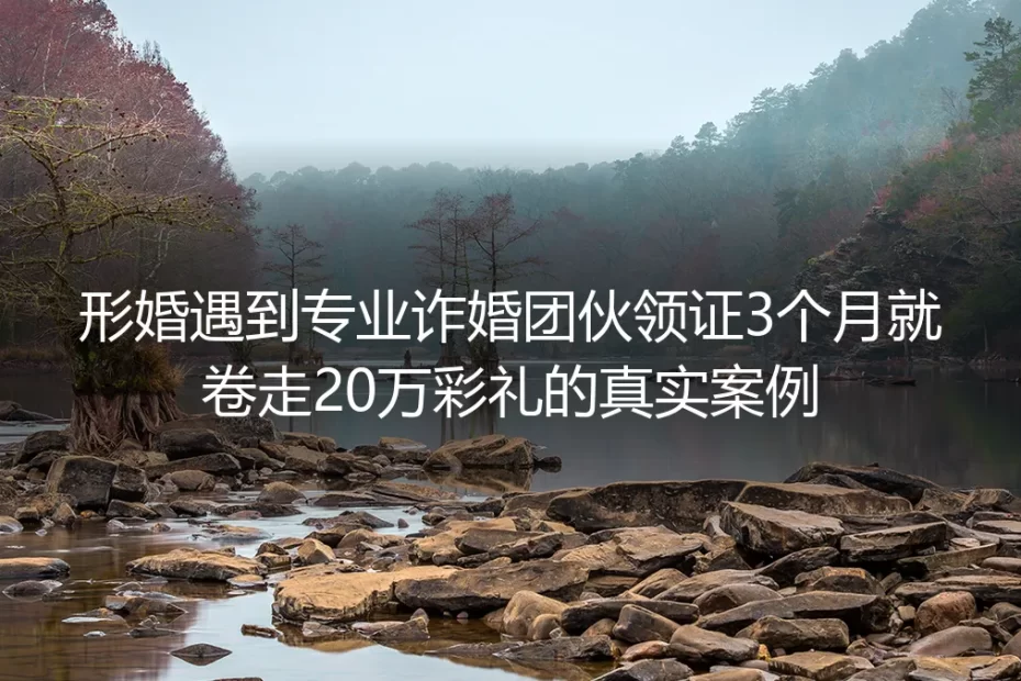 领证3个月被卷走20万彩礼:形婚遇诈婚团伙的真实警示与避坑指南