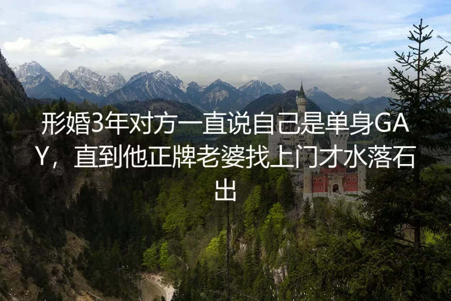 形婚3年突遭正牌配偶上门：隐瞒婚史的形婚骗局里藏着多少暗雷