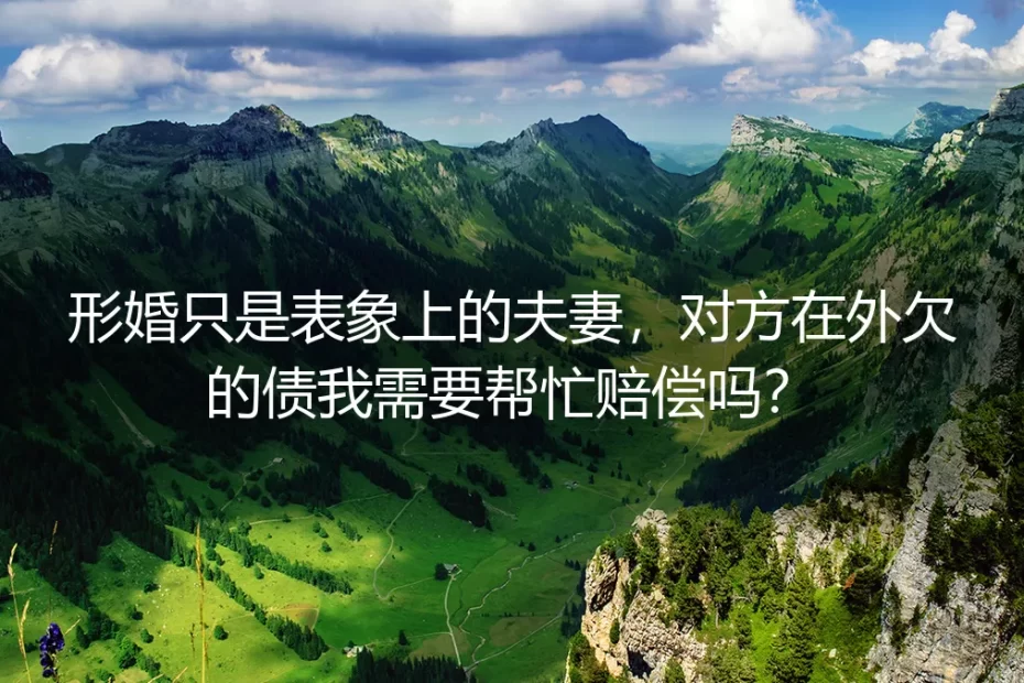 形婚债务FAQ：表象夫妻的外债需要我帮忙偿还吗？