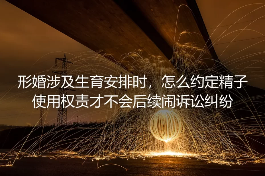 形婚生育精子使用权责约定保姆级避坑指南:全流程防诉讼实操手册