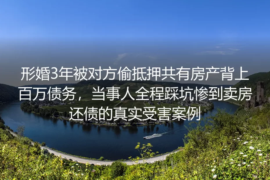 形婚3年共有房产被偷抵押背百万债务:真实踩坑案例与避坑指南
