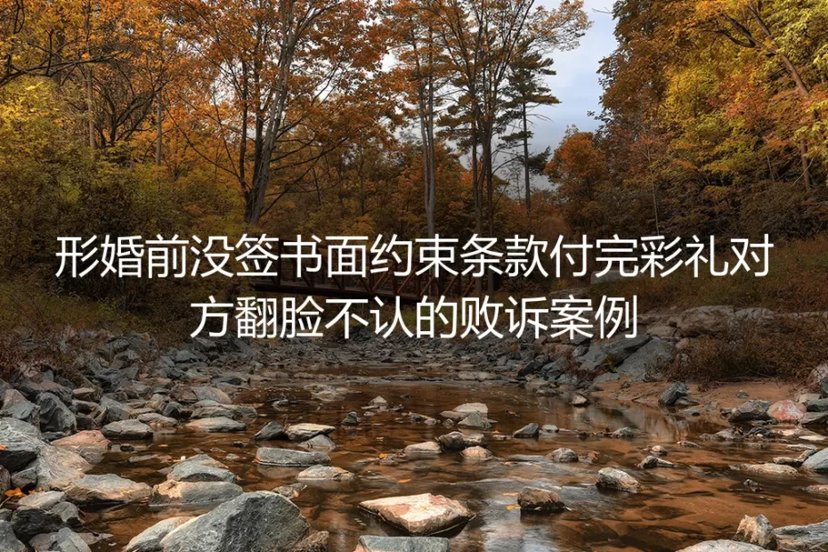 18万彩礼打水漂：形婚没签书面条款遭败诉的真实警示