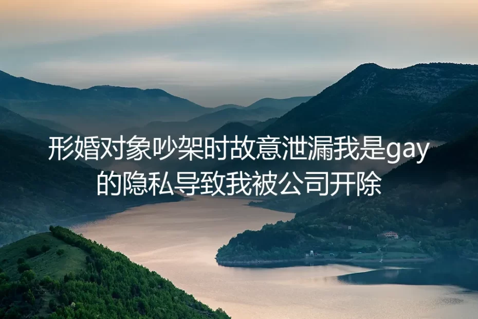 形婚吵架遭泄性取向被公司开除:从真实踩坑案例看形婚安全边界