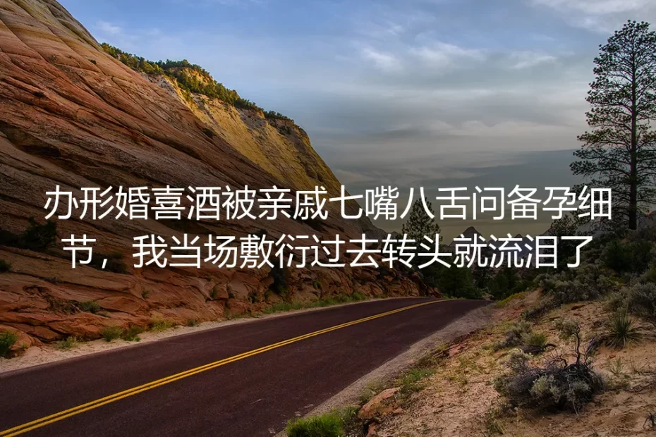 喜宴上被追着问备孕，我躲在消防通道哭完，懂了形婚的核心是边界感