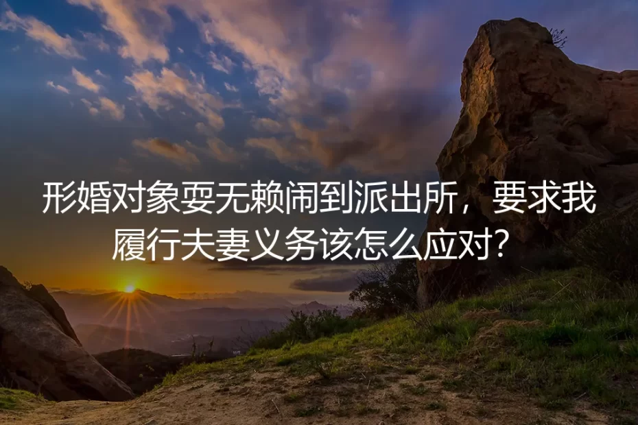 形婚对象耍无赖闹到派出所要求履行夫妻义务?核心应对答疑