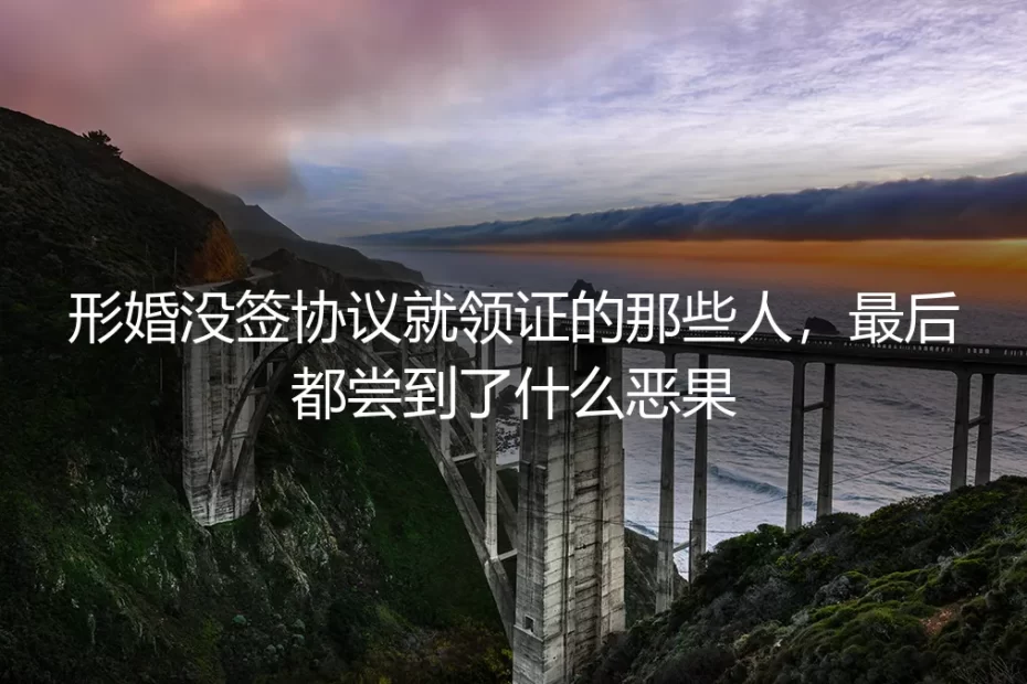 形婚没签协议就领证的那些人，最后都尝到了什么恶果