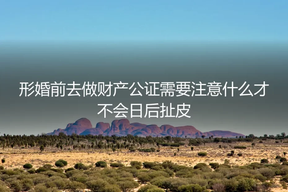 形婚前去做财产公证需要注意什么？这份保姆级实操指南让你日后不扯皮