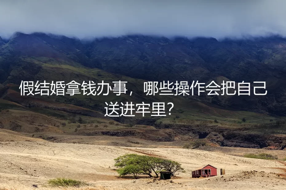 假结婚拿钱办事，哪些操作会把自己送进牢里？保姆级法律避坑指南