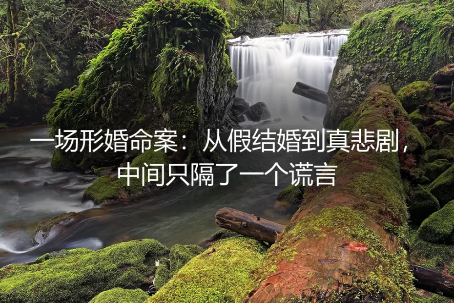 一场形婚命案：从假结婚到真悲剧，中间只隔了一个谎言
