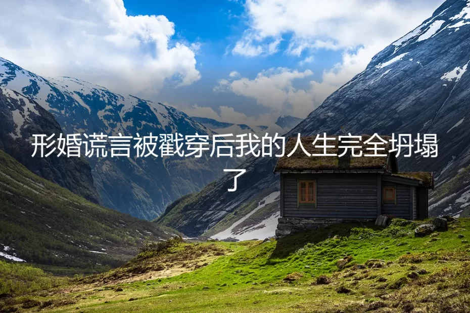 形婚谎言被戳穿后，我的人生完全坍塌了：一场真实情境的解剖与重建