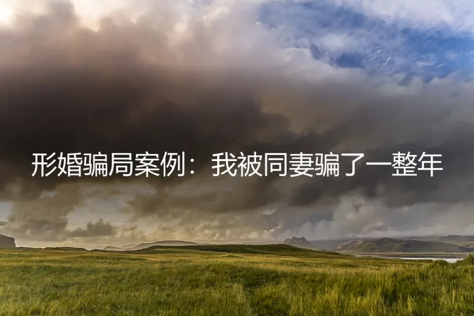 形婚骗局案例：我被同妻骗了一整年