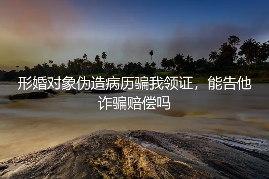 形婚对象伪造病历骗我领证，能告他诈骗赔偿吗？深度答疑