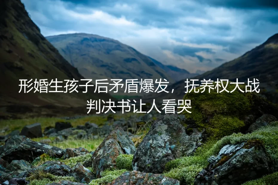 形婚生孩子后矛盾爆发，抚养权大战判决书让人看哭：一场契约与亲情的双重拷问