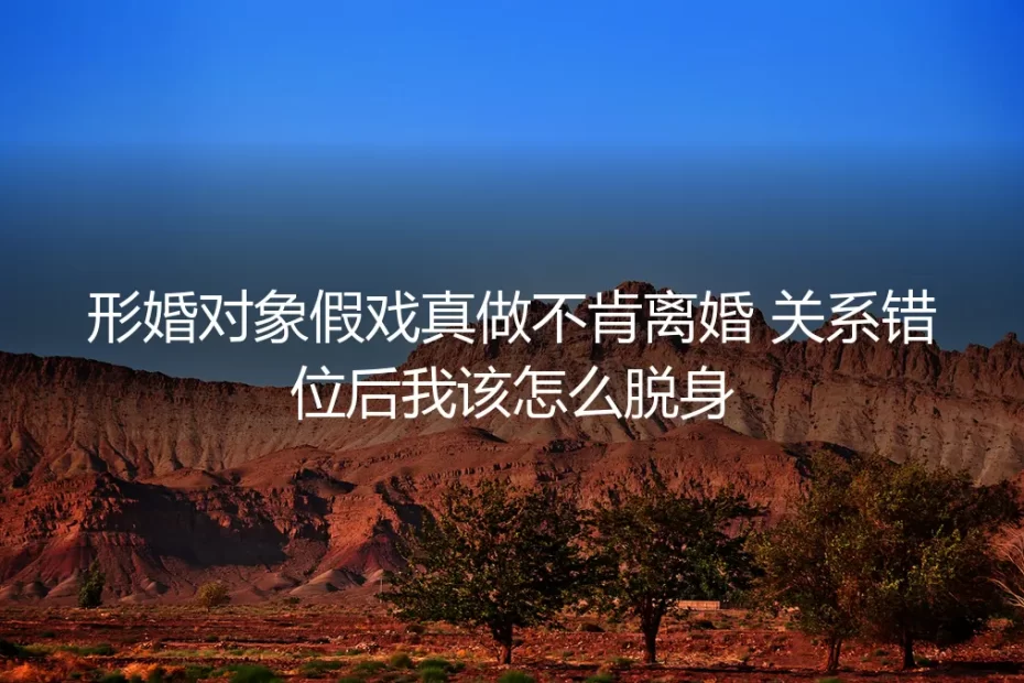 形婚对象假戏真做不肯离婚？关系错位后我该怎么脱身