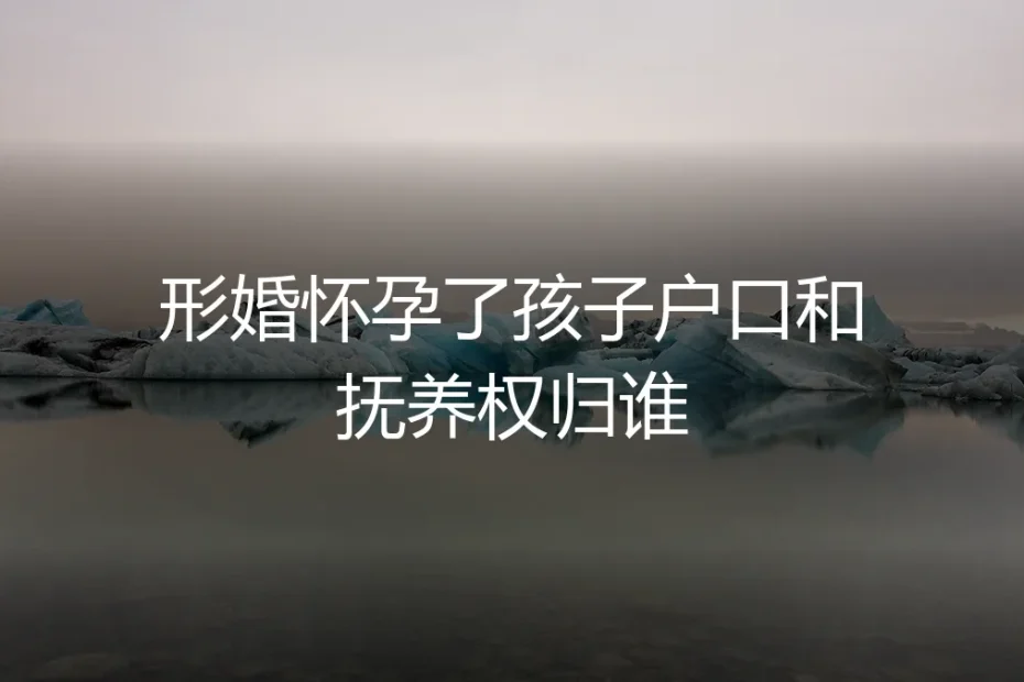 形婚怀孕后，孩子户口与抚养权如何约定？保姆级实操避坑指南